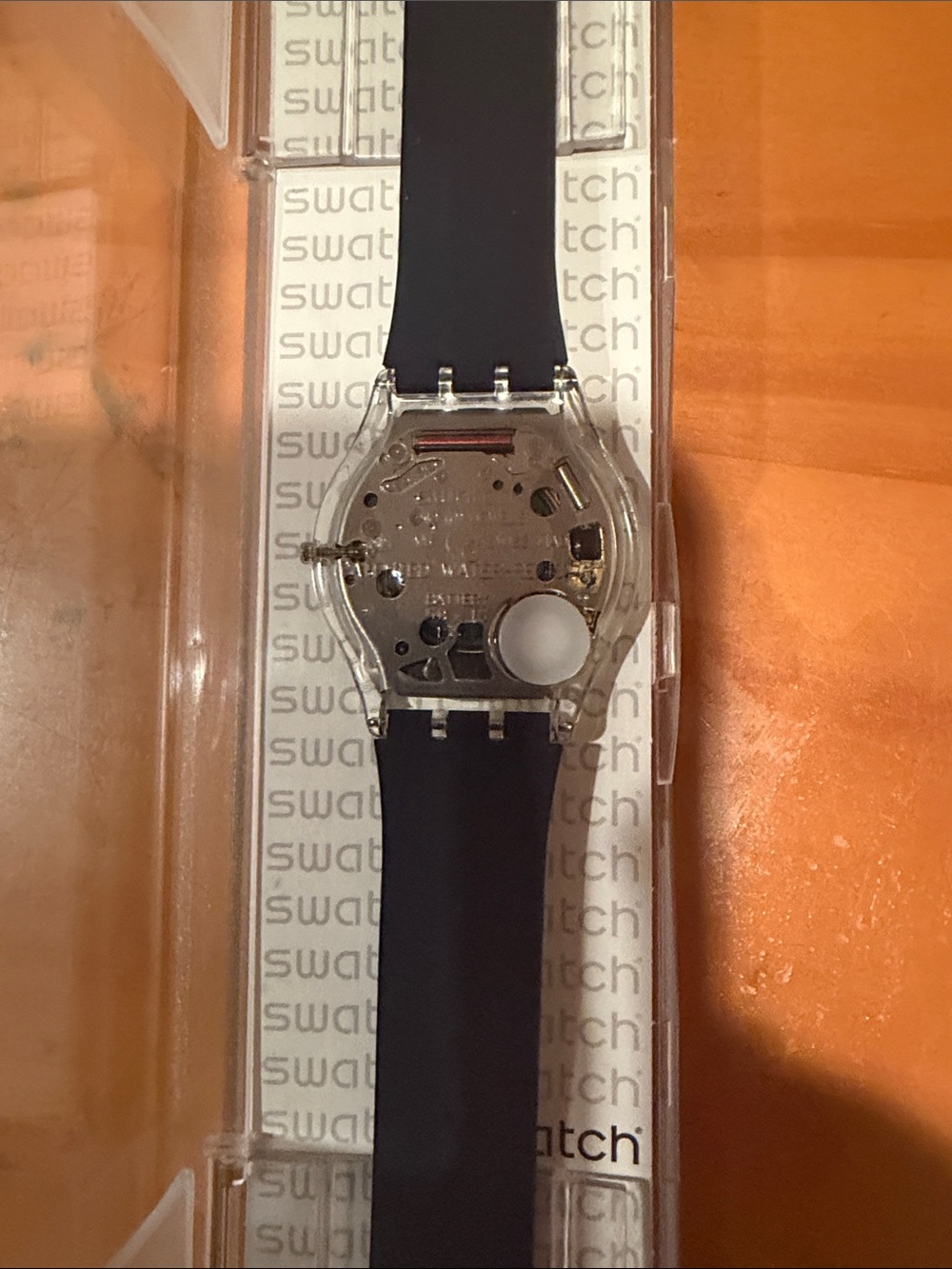 Swatch Classic Black and Clear Timepiece - Picture 5 of 5